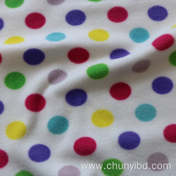 Poly100% Colorful Dot Pattern Soft Hand Feeling High Quality Reasonable Price Printed Polar Fleece